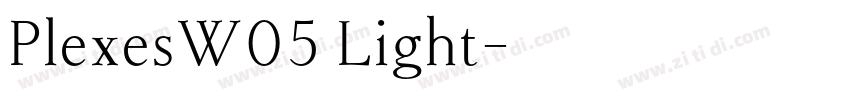 PlexesW05 Light字体转换